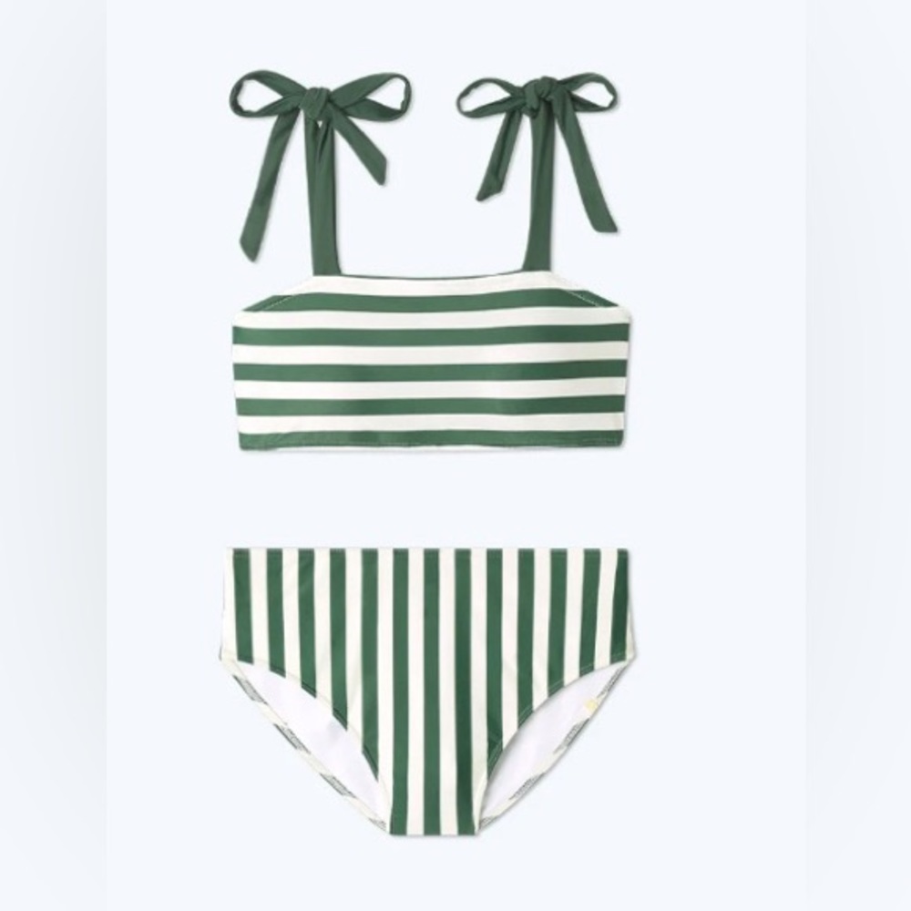 NWT Summersalt Green Stripe Oasis Bikini Set